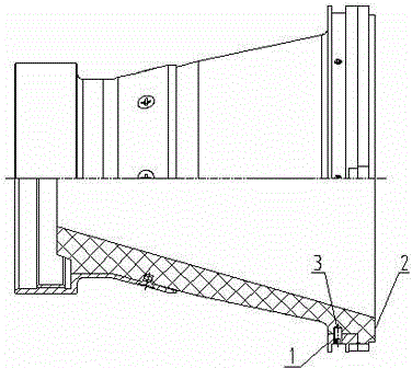 Sealing structure of exhaust nozzle outlet of solid rocket engine