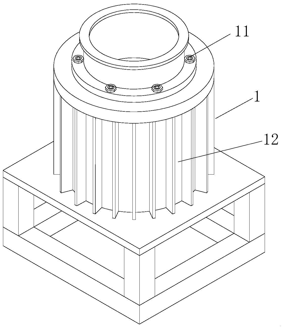 Rotary extrusion waste aluminum recovery device