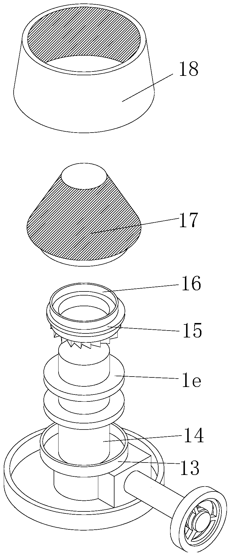 Rotary extrusion waste aluminum recovery device