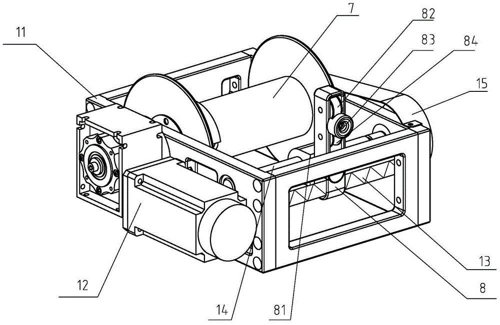 Electric winch for power transmission line