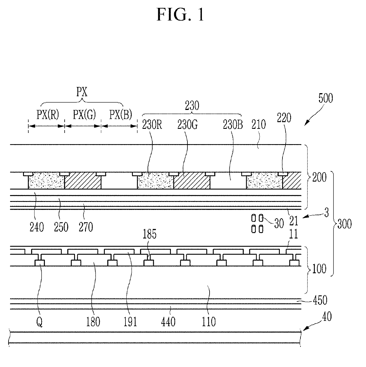 Liquid crystal display with in-cell phase difference layer