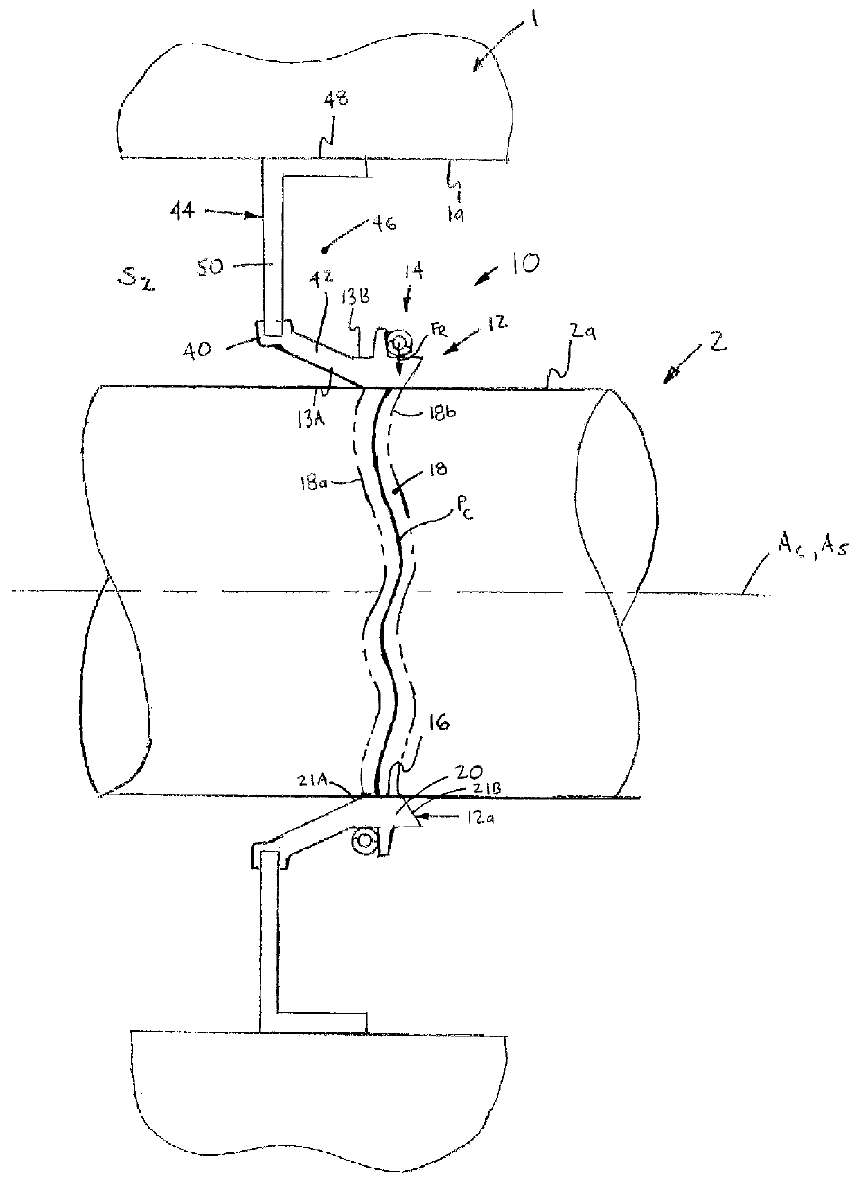 Pumping seal with aligned spring