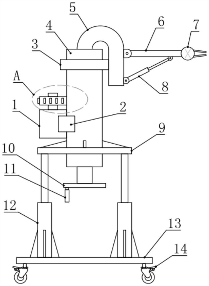 A street lamp maintenance robot arm device