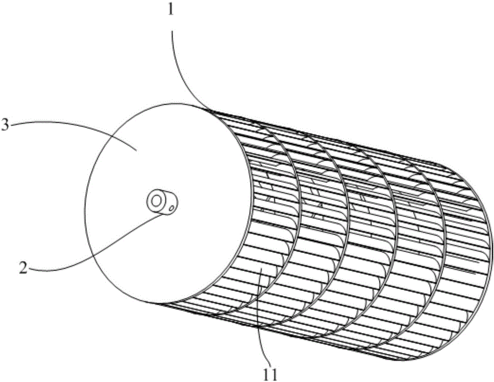 Cross-flow wind wheel, cross-flow fan and air conditioner indoor unit