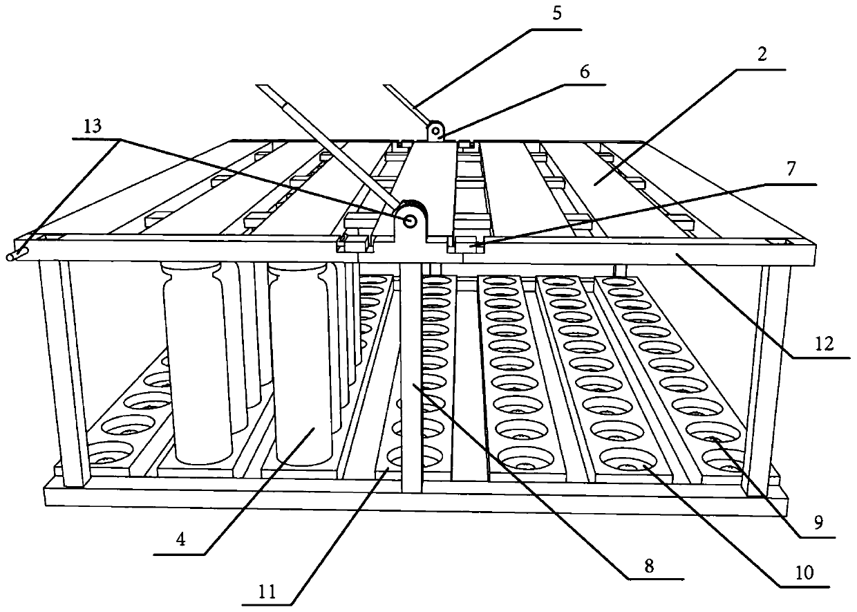 A vaccine over-temperature self-destruction box with a telescopic pole