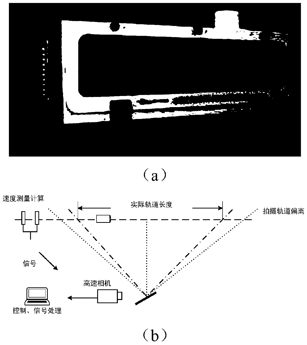 Active closed-loop control type synchronous high-speed target following shooting device and method