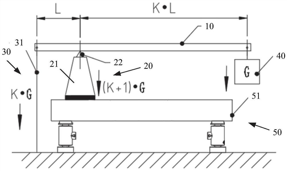 Calibration device for large weighing apparatus