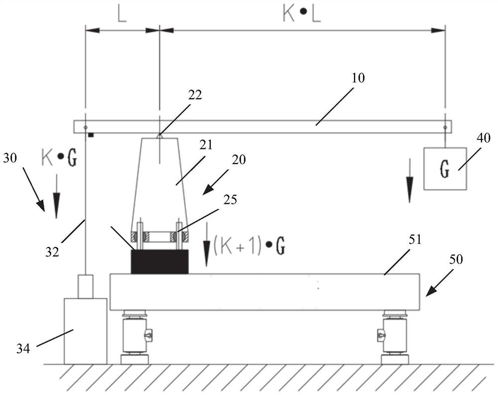 Calibration device for large weighing apparatus