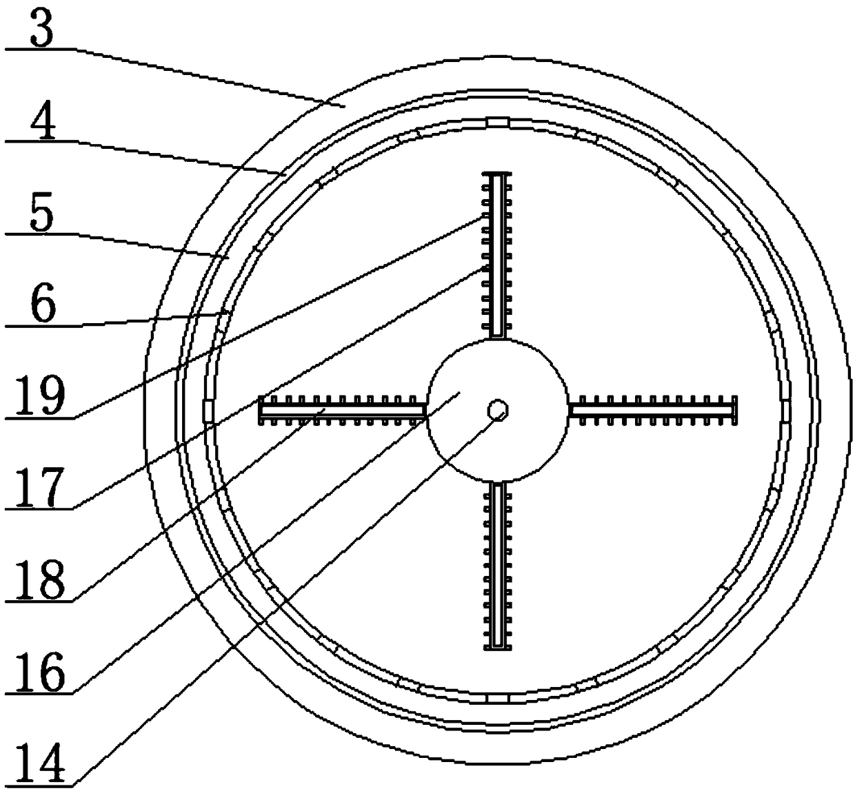 Fully automatic processing device for vegetable cleaning production