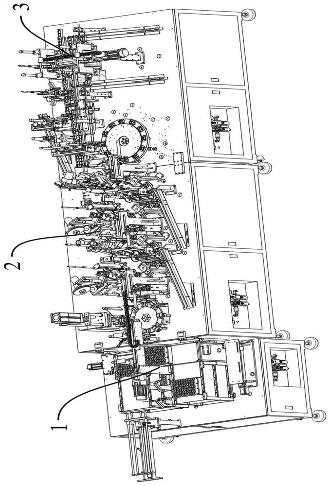 Antenna oscillator automatic assembly line and antenna oscillator assembly method