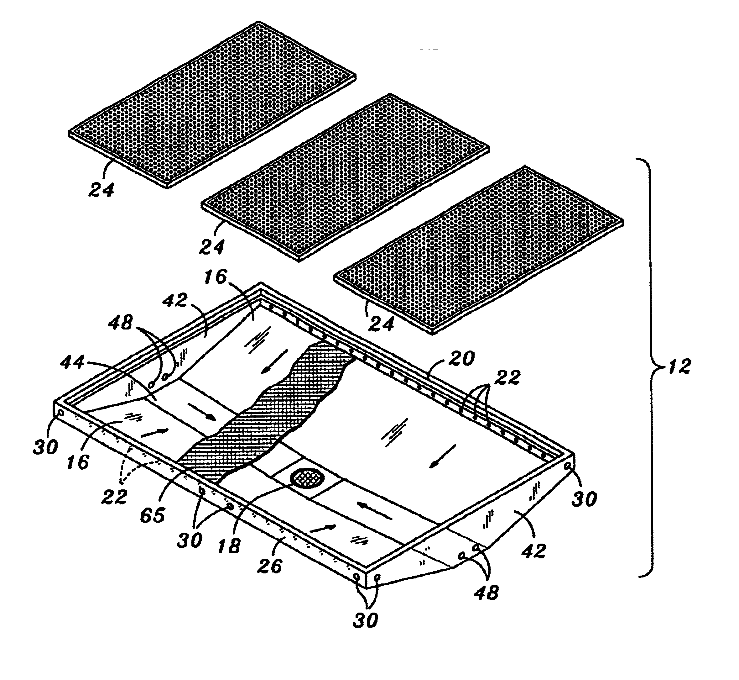 Self-cleaning flooring system