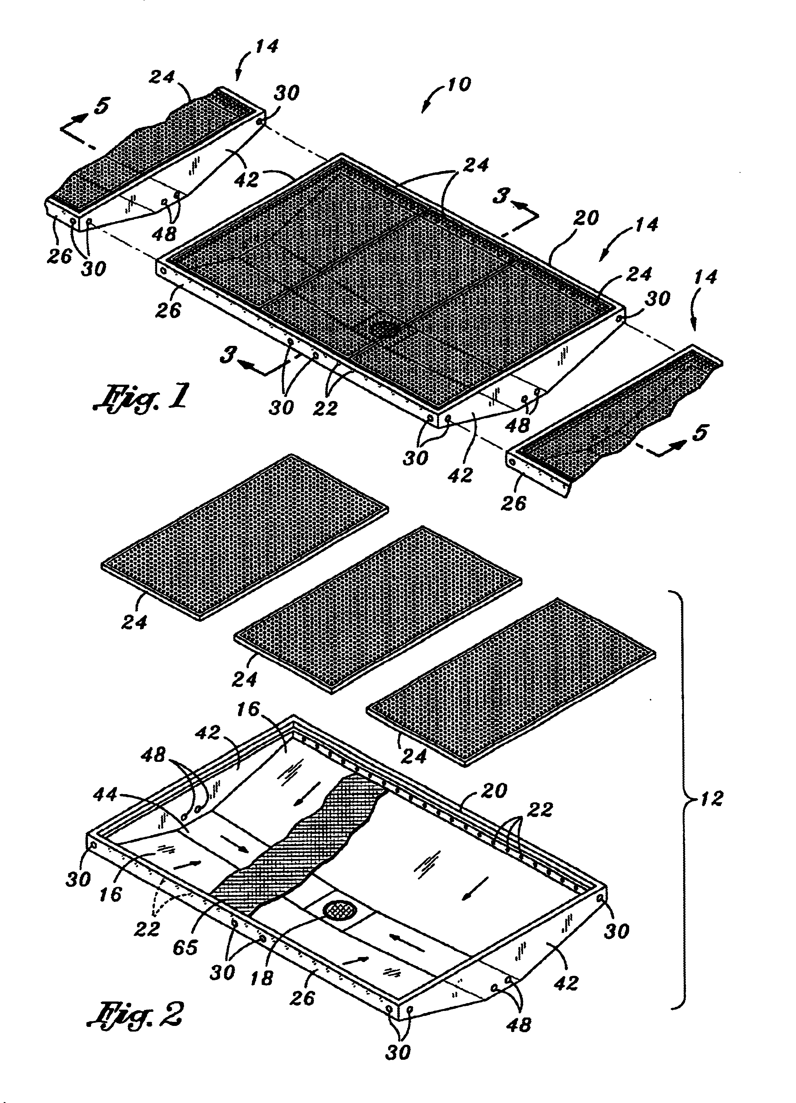 Self-cleaning flooring system