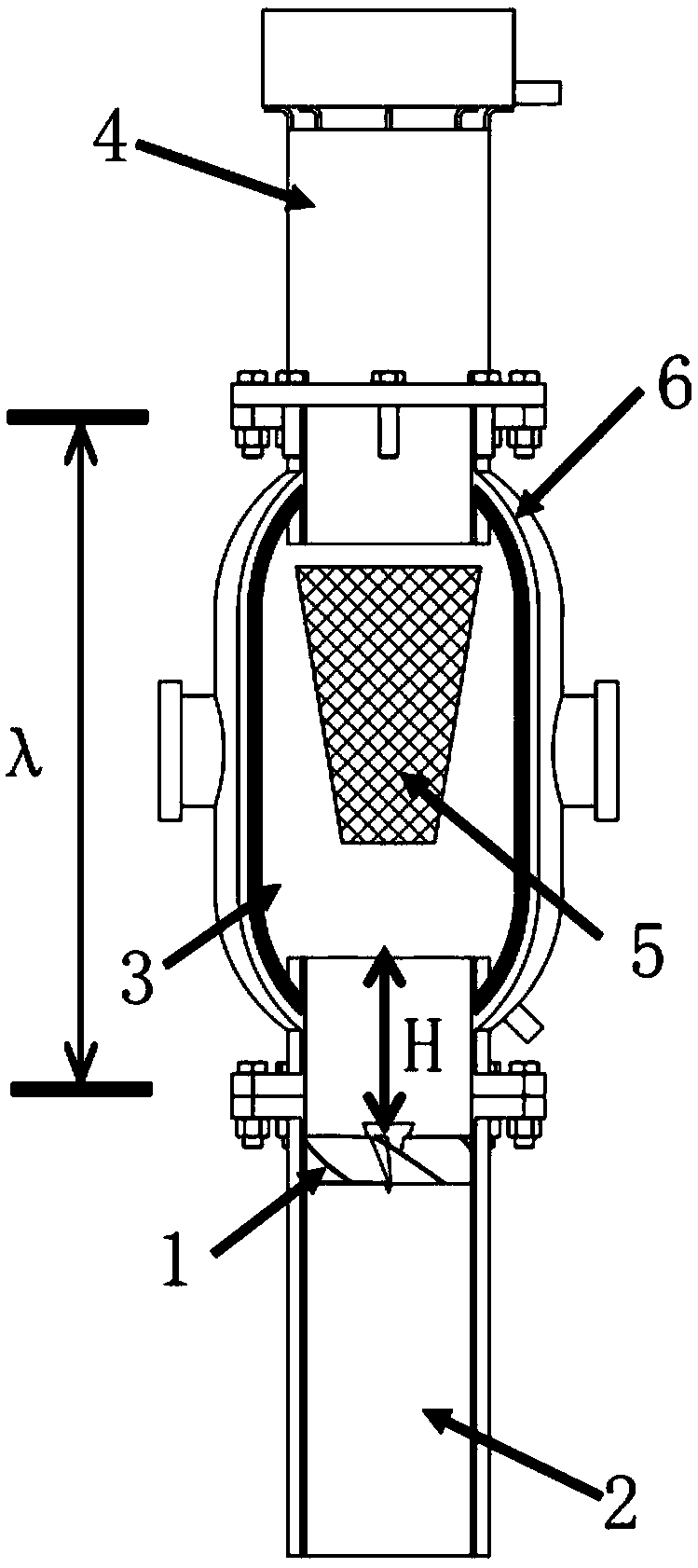 Rear spiral-separation dewatering device for smoke water removal