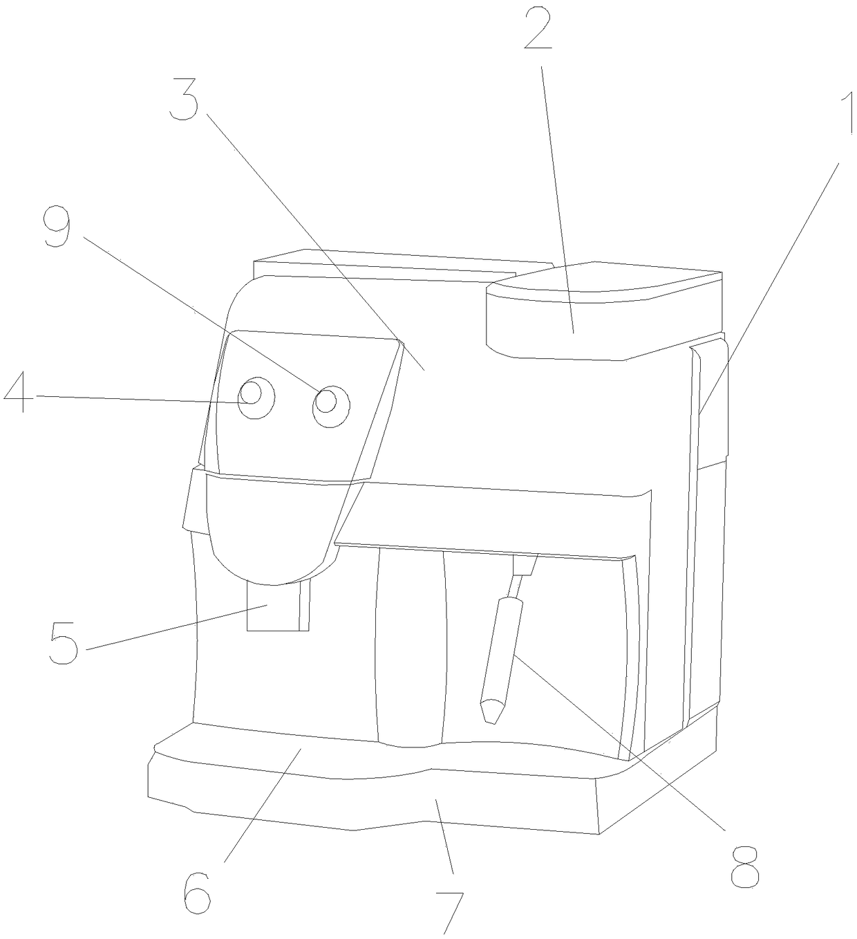 Hot beverage production device with convenient ratio adjusting function