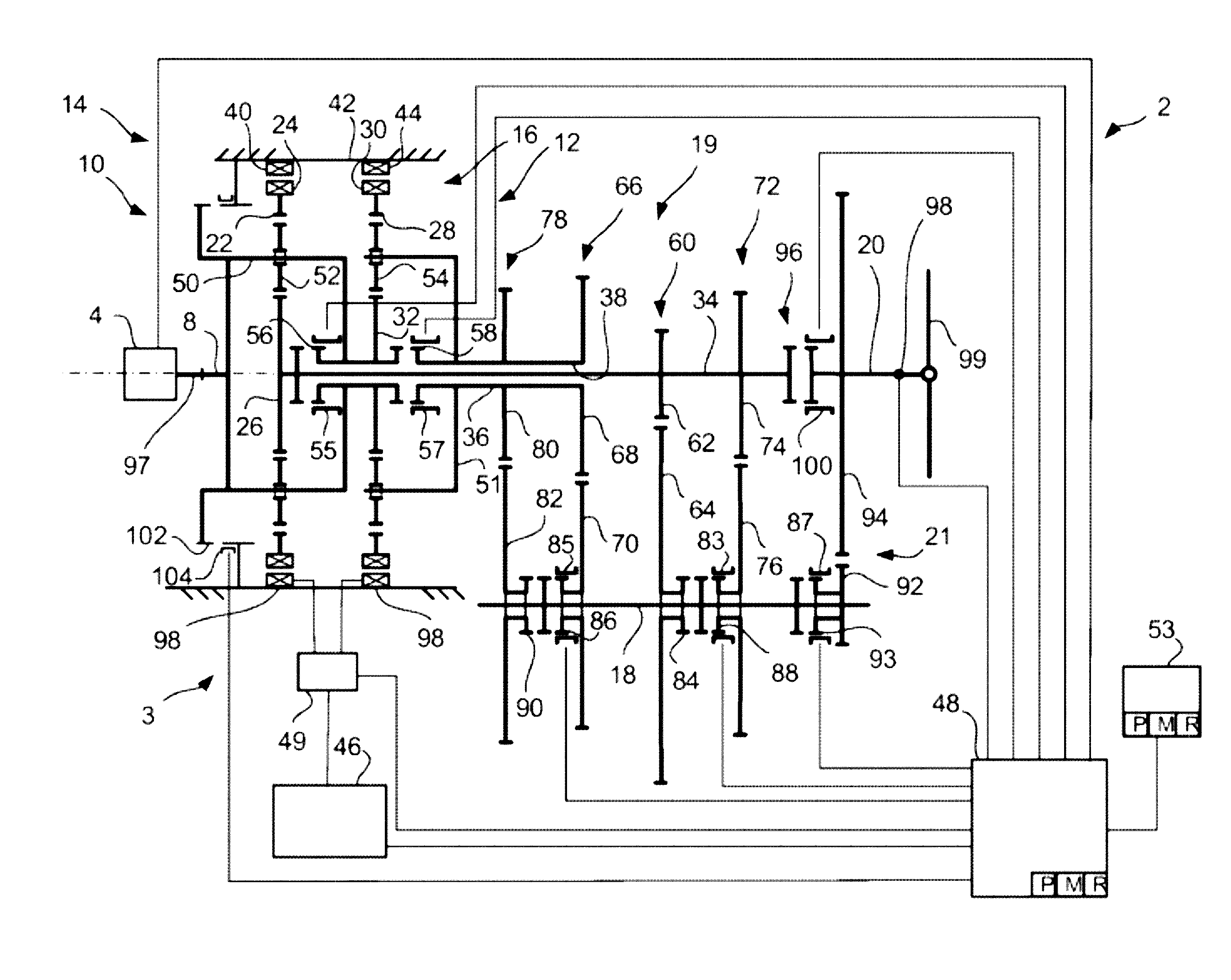 Method for controlling a hybrid driveline