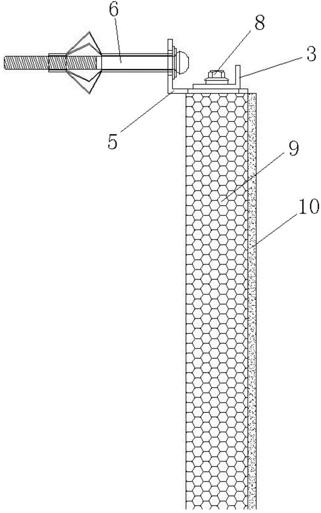 Connecting hanger of ceramic sheet heat-insulation integrated board