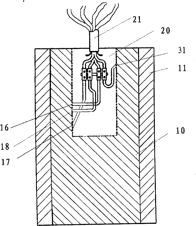 Concrete pipe cathode protection testing probe and testing method