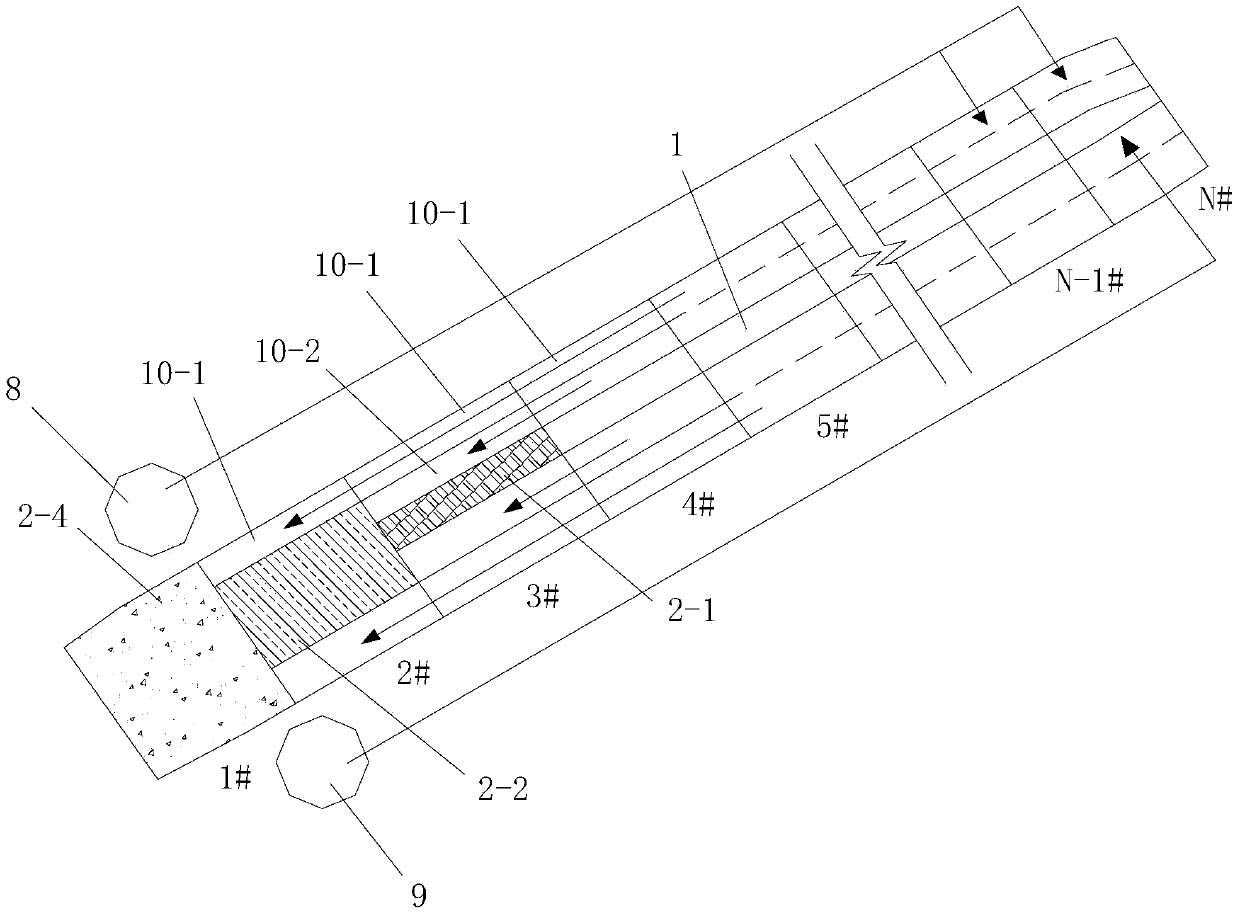 Loess hilly-and-gully area coal-mining subsidence and crevice treatment method