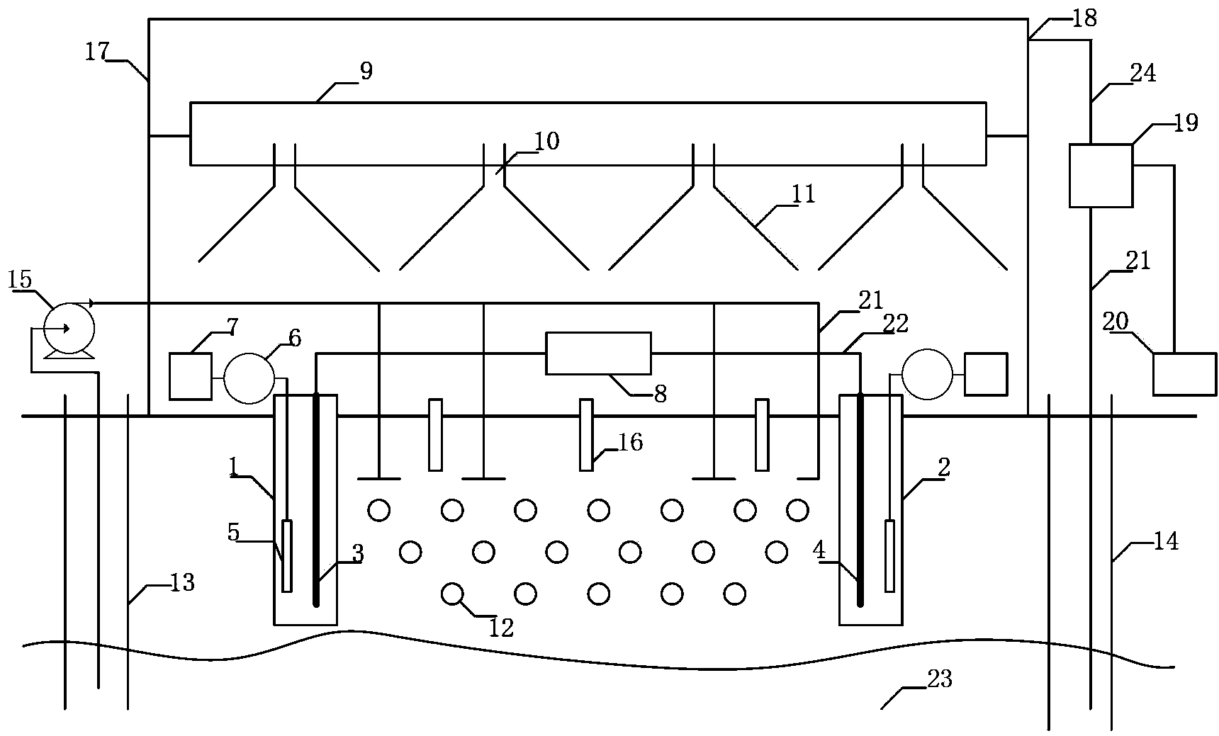 A microwave electrodynamic soil in-situ restoration device and restoration method