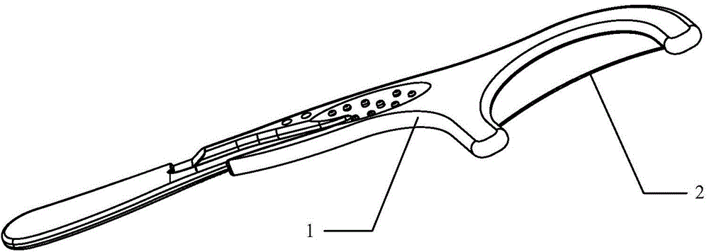 Dental floss stick with tight and straight dental floss as well as manufacturing equipment and manufacturing method for dental floss stick