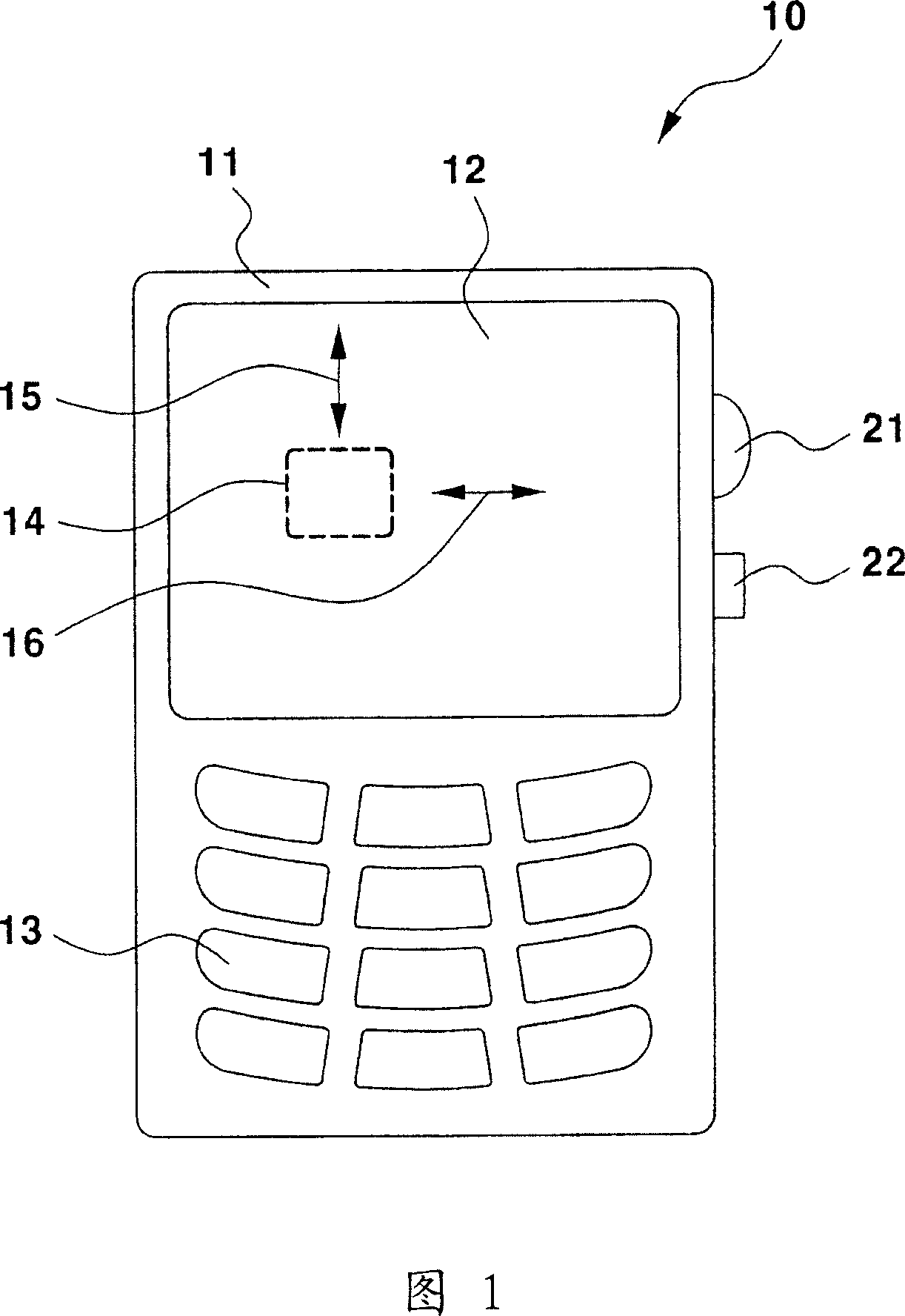 Wheel input device and method for four-way key stroke in portable terminal