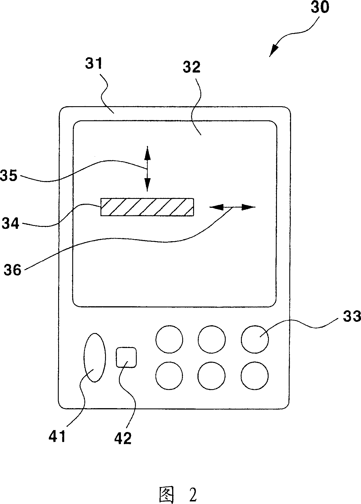 Wheel input device and method for four-way key stroke in portable terminal