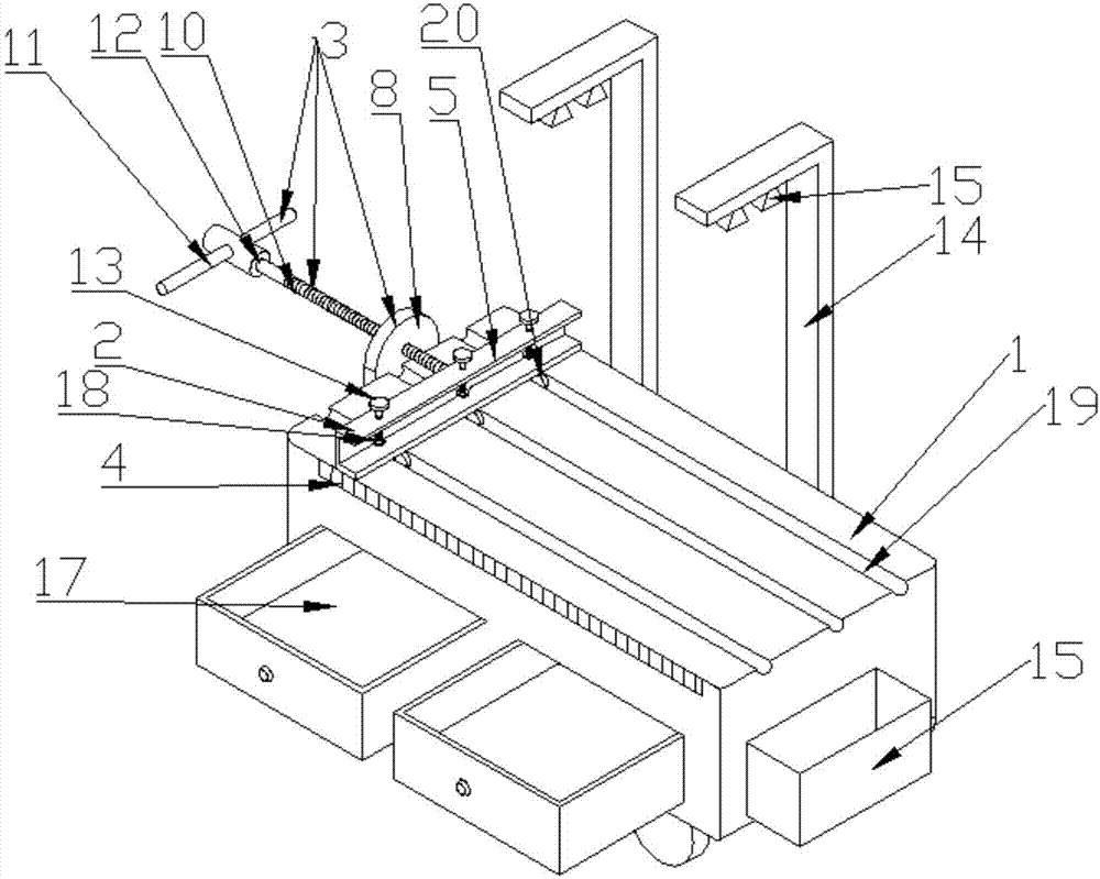 Equal-length cutting device for construction industry