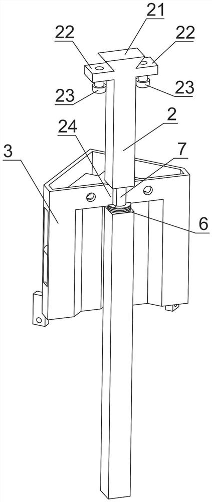 A training table with a rotating hanging box