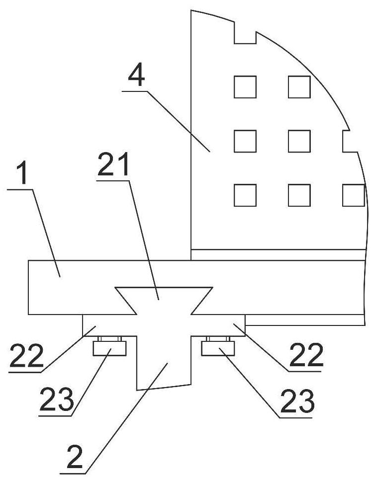 A training table with a rotating hanging box