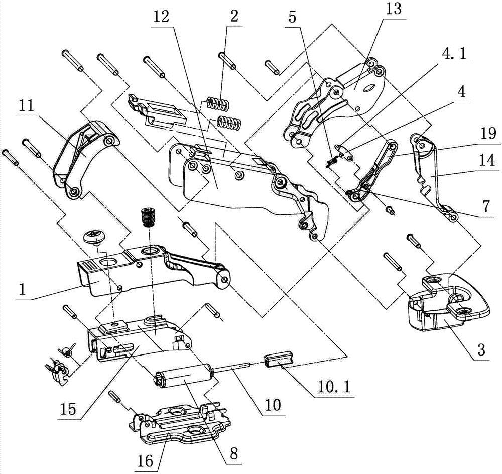 Damping buffer closure structure of furniture hinge