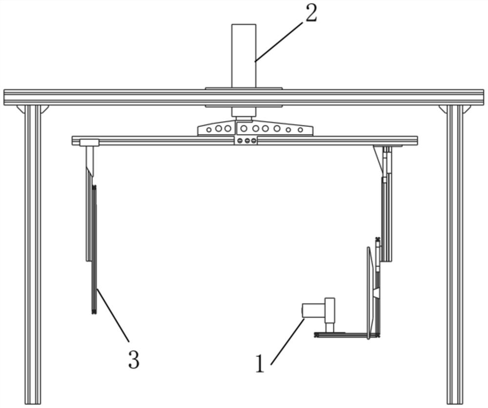 Three-dimensional model generation method for background plate synchronous rotation collection