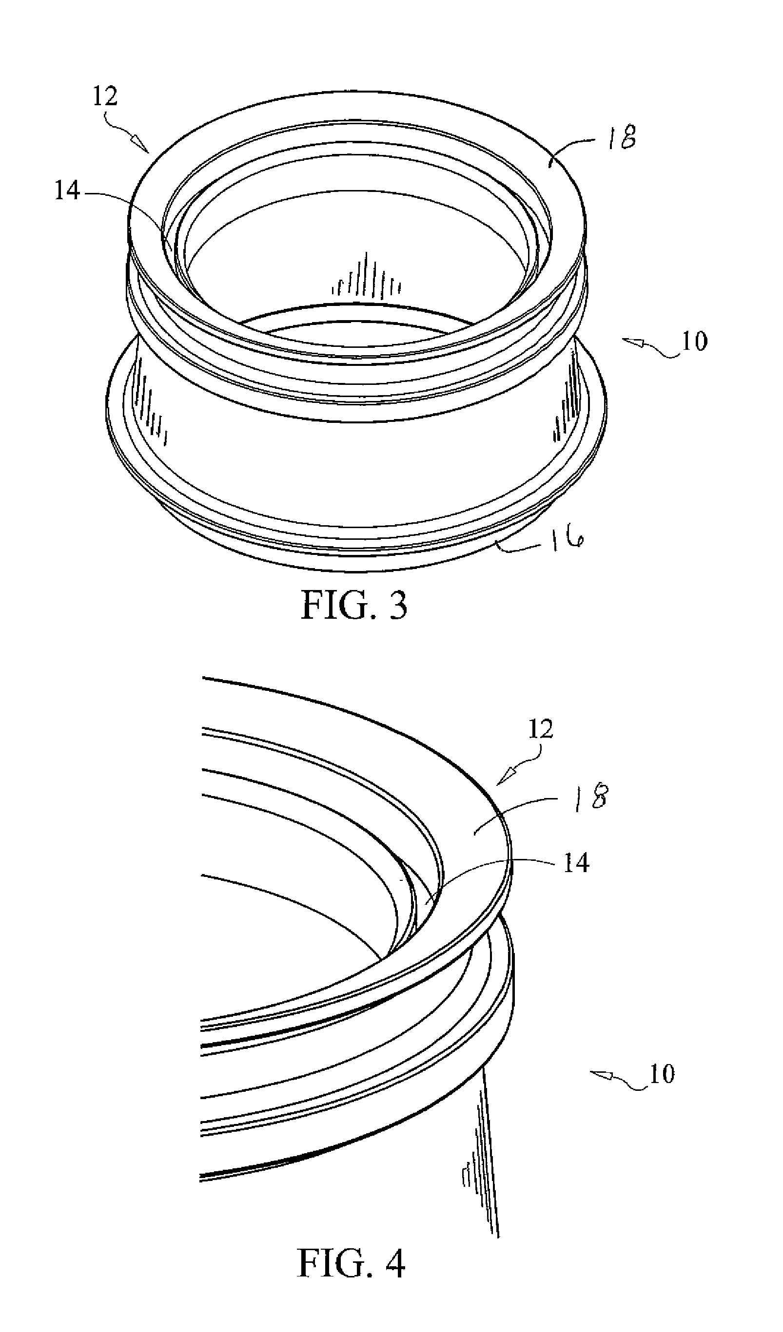 Gasketed connection of marine engine exhaust outlet to exhaust conduit