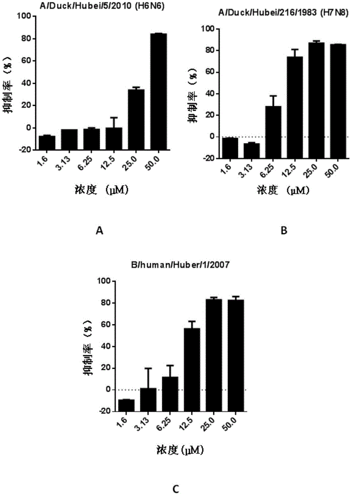 Application of benzydamine hydrochloride in preparation of medicine for treating or preventing influenza virus infection