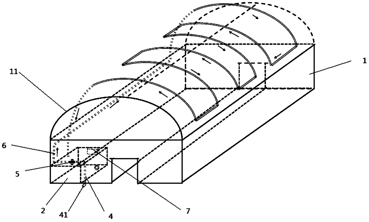 Energy-saving water supply system for pelodiscus sinensis aquaculture greenhouse