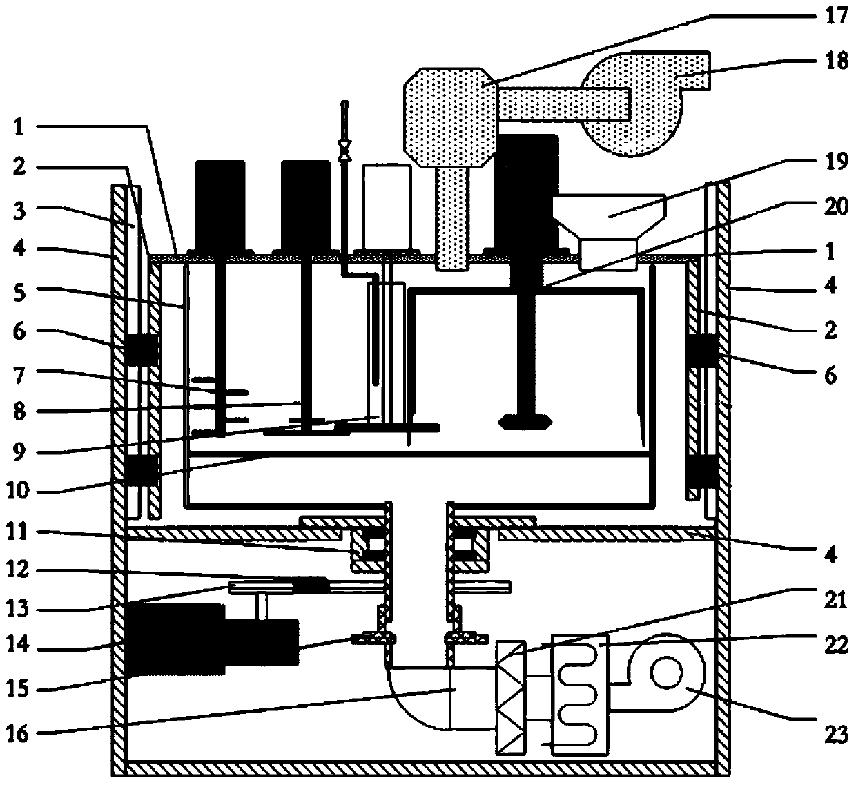 Rotating bucket type granulator