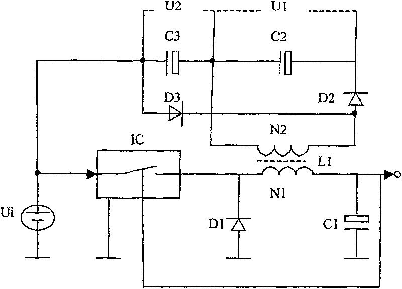 Device and method for converting voltage using switch mode