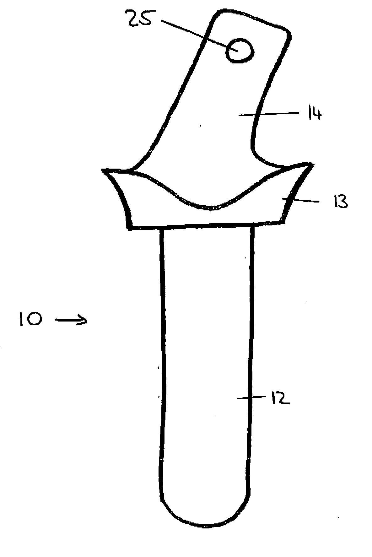 Try-in implant with angulated attachment portion