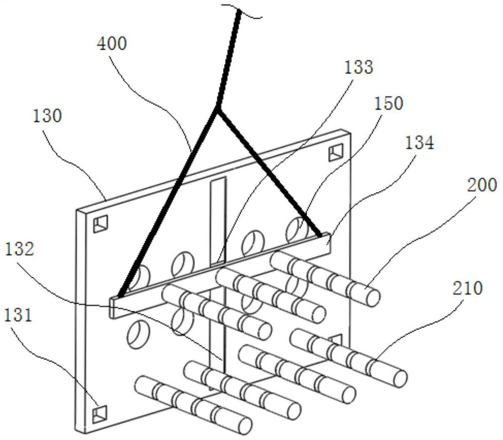 A photocatalytic fiber sewage treatment hand-held rod and its use method