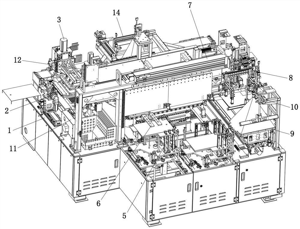 Full-automatic special-shaped polaroid laminating machine and laminating process thereof