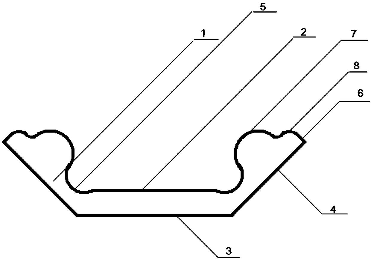 Stone-plastic wooden-core flat internal corner line