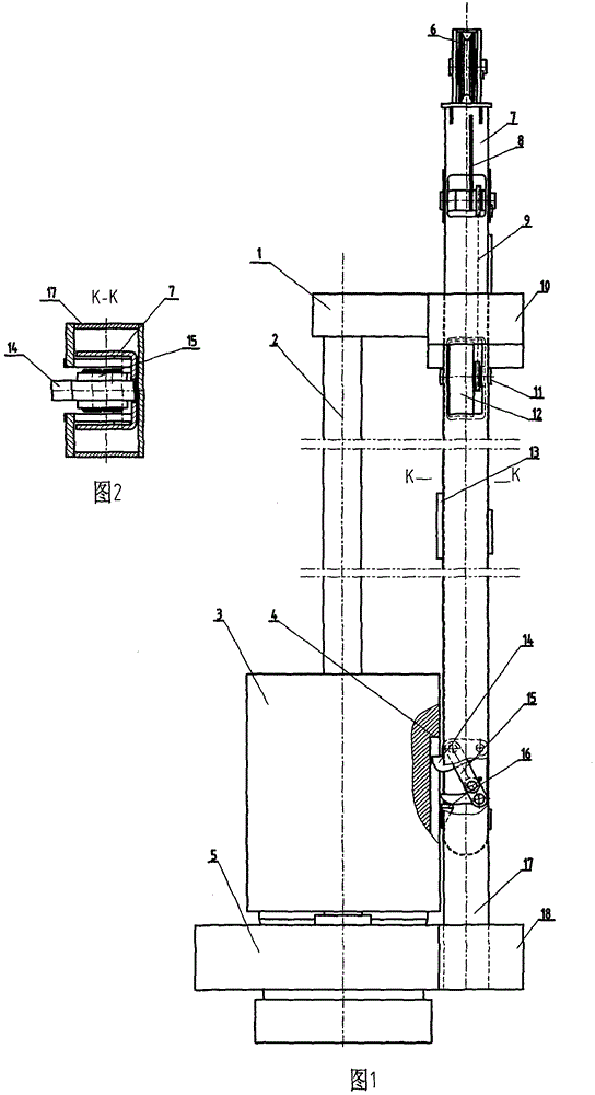 Guide rod type diesel pile hammer with vertical landing gear