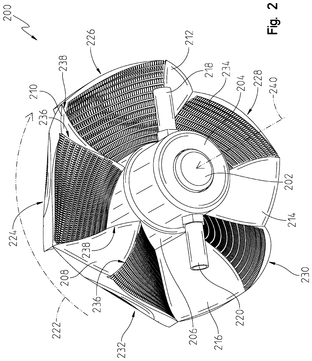 Rotary heat exchanger and system thereof