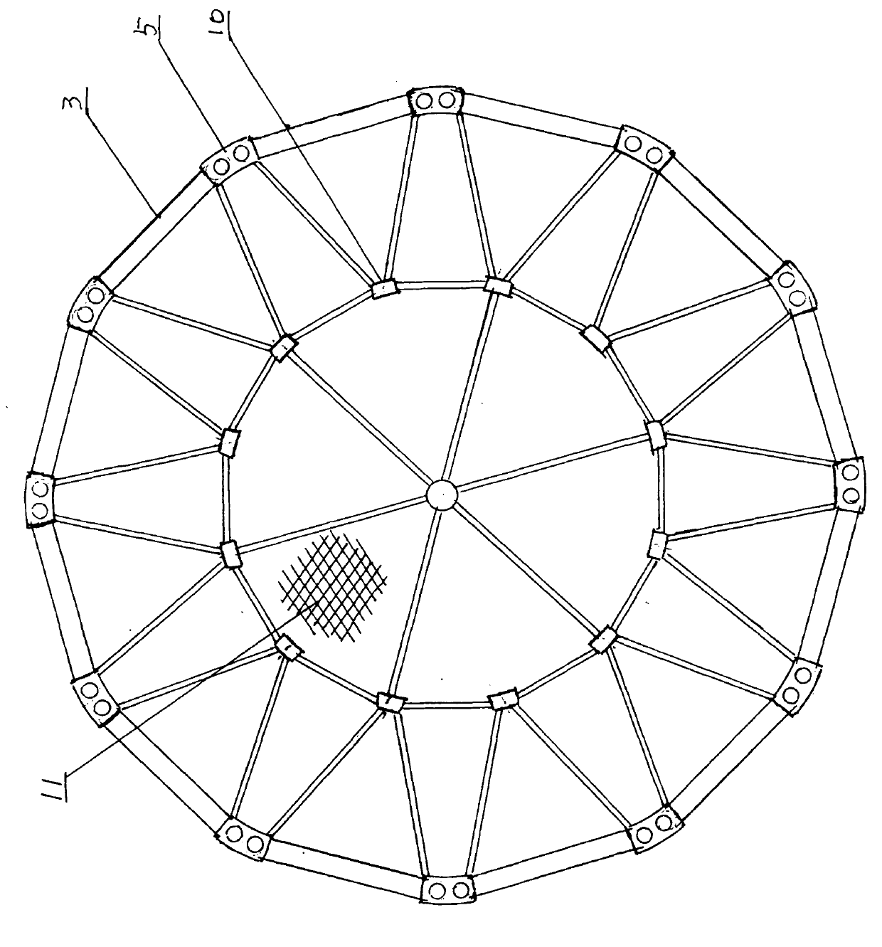 Balance submerged culture net cage with double buoyancy vertical pipes