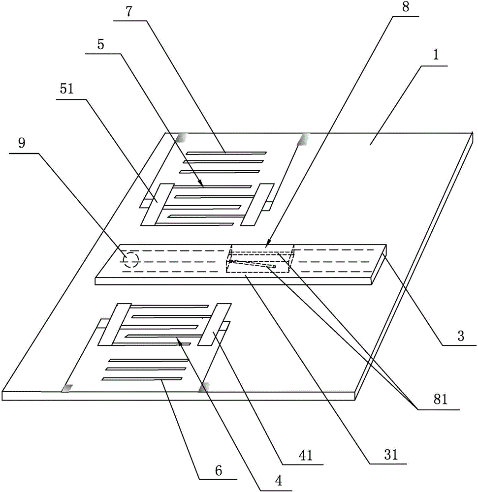 Device and method for realizing splitting of micro-droplets in micro-channel under assistance of surface acoustic waves