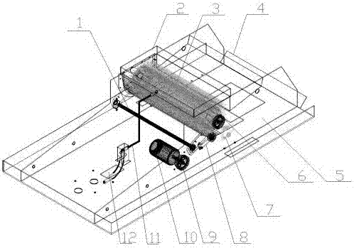 Roller brush adjusting structure