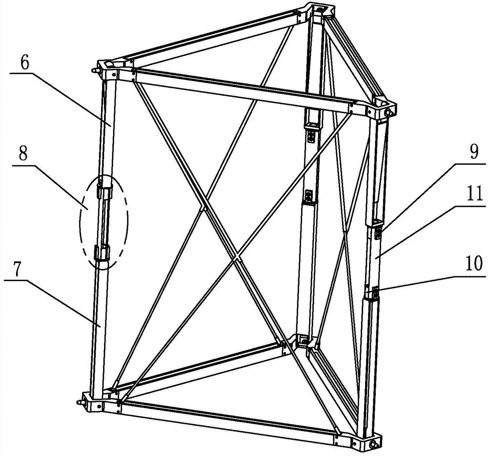 Elastic hinge driving truss type foldable unit and foldable supporting arm