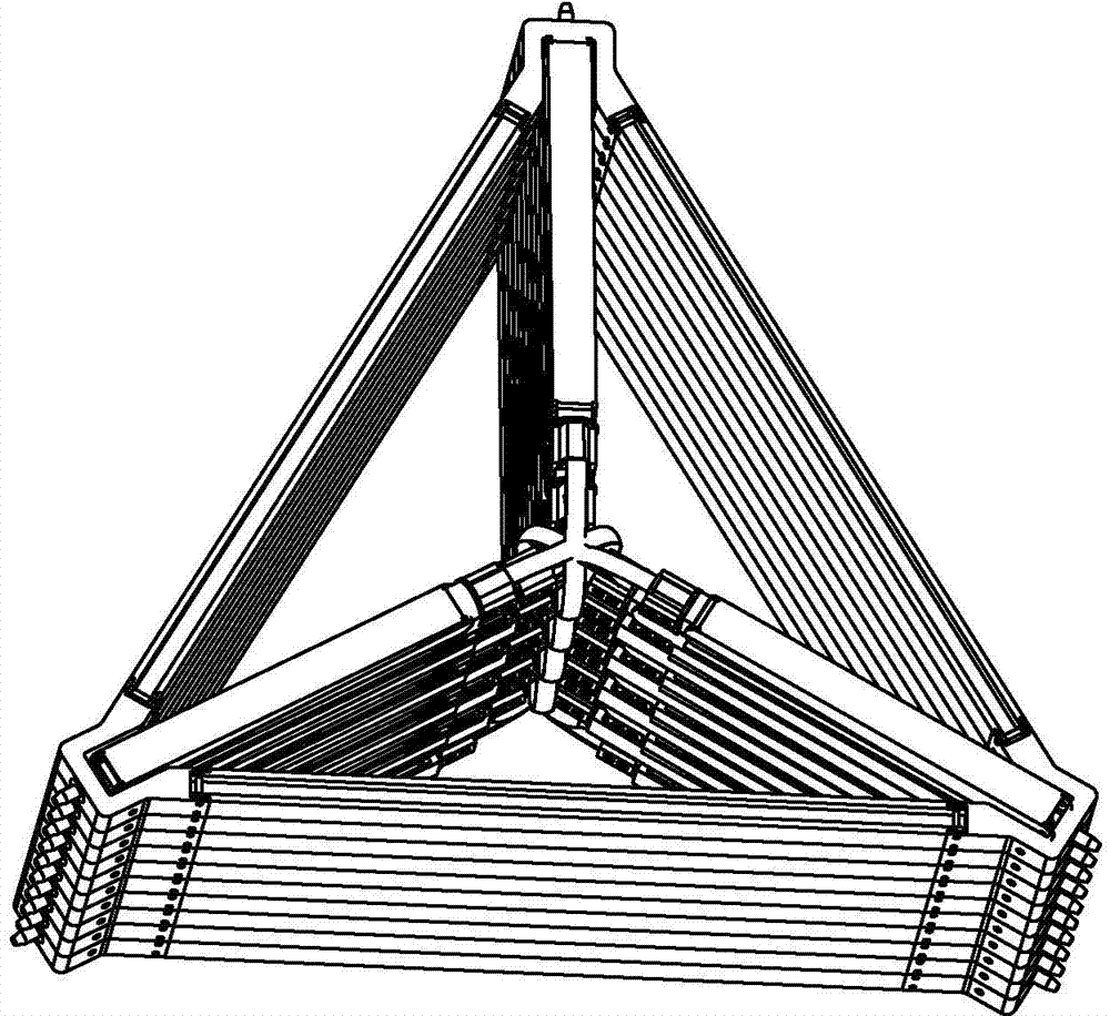 Elastic hinge driving truss type foldable unit and foldable supporting arm