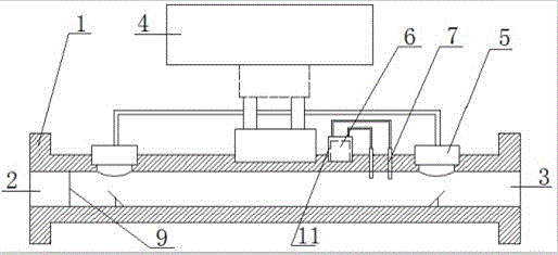 Ultrasonic calorimeter capable of detecting content of heavy metals and filtering impurities