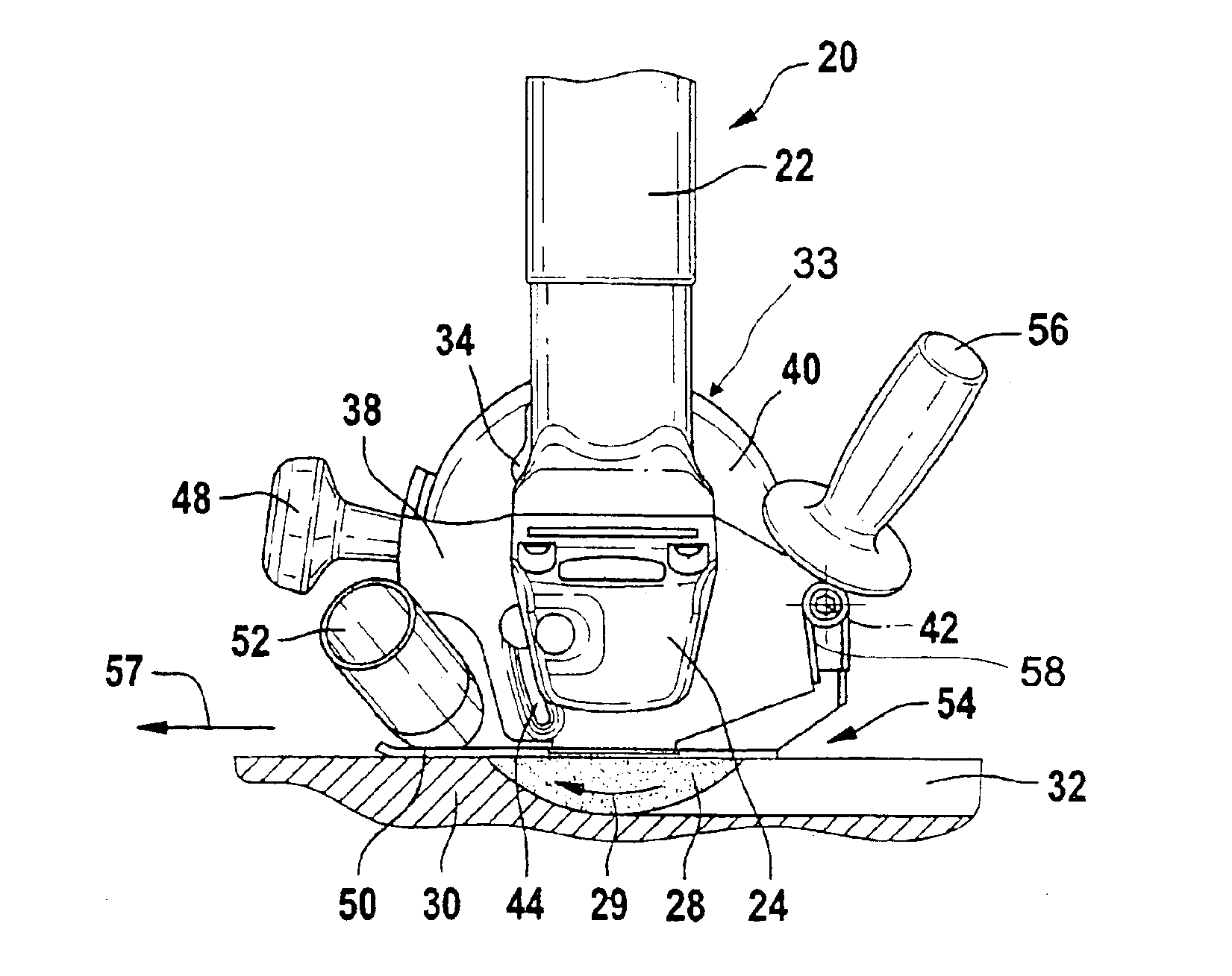 Protective device for a hand machine tool