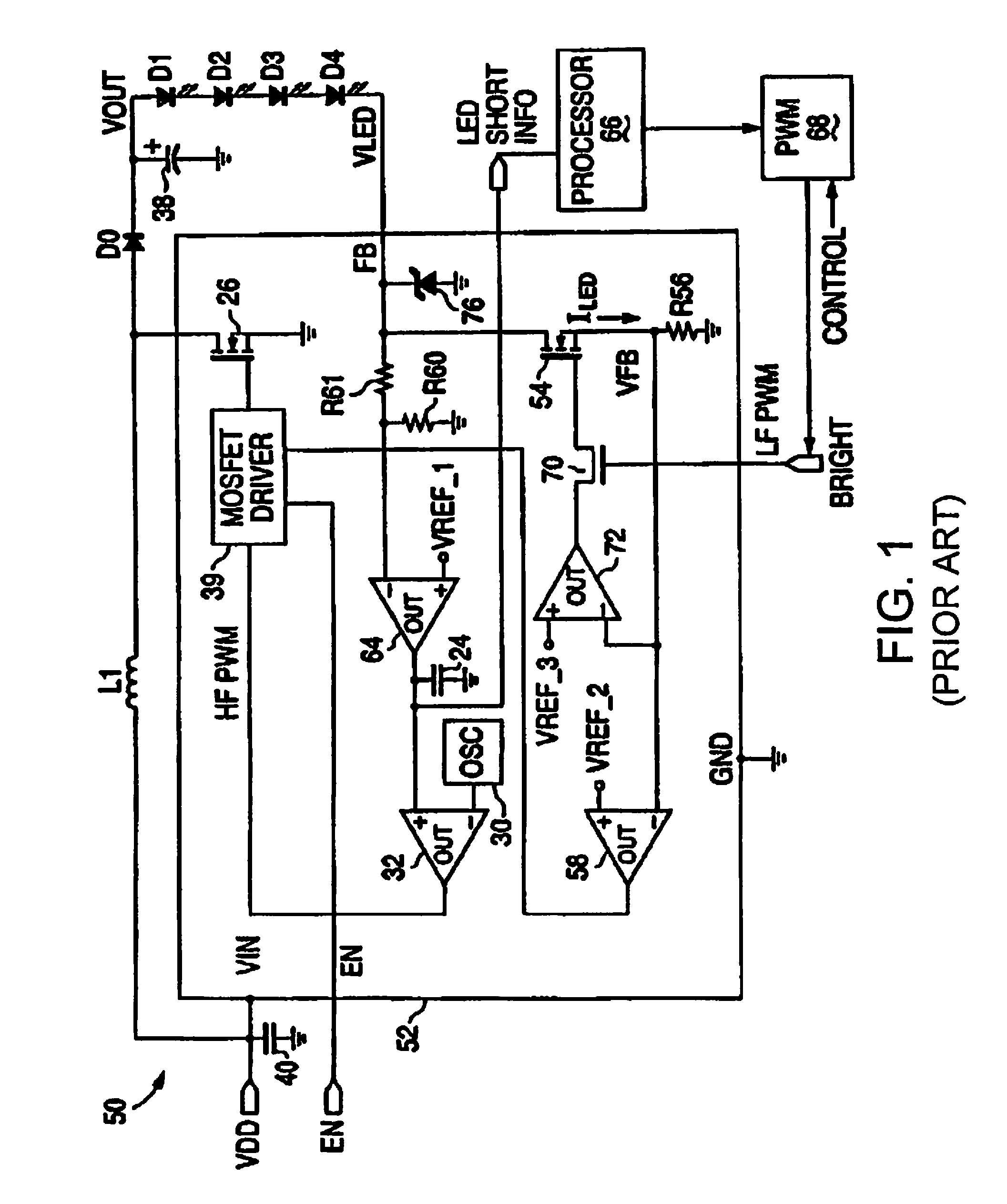 Highly integrated non-inductive LED driver